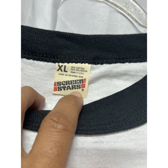 VTG 1989 Cleveland Cavaliers Cavs Playoffs Ringer T-Shirt Screen Stars XL USA - Picture 4 of 10